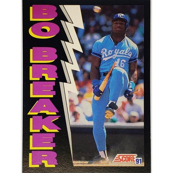 BO JACKSON "BO BREAKER" 1991 SCORE BASEBALL #773, ROYALS, TWO-SPORT STAR! - Picture 3 of 3